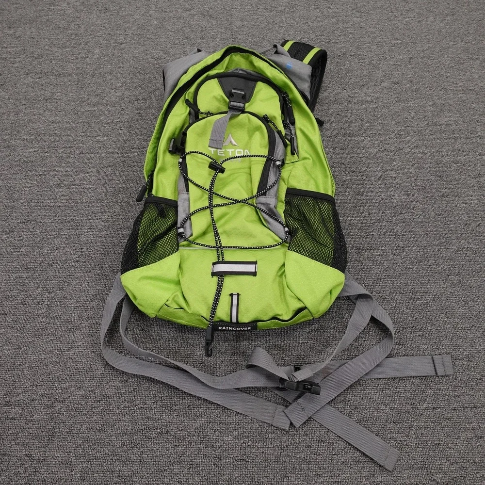 TETON Sports Hydration Backpack Mens One Size Green Raincover Hiking Pack Trail